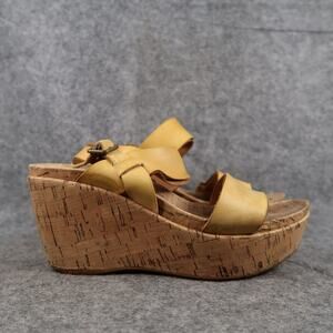 Kork Ease Shoes Womens 6 Sandals Platform Wedge Buckle Strap Leather Fashion